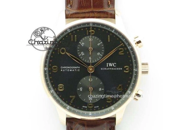MIROTIME 0726 MoistureWicking Portuguese Real PR IW500704 ZF 1:1 Best Edition On Brown Leather Strap A52010 V 7311